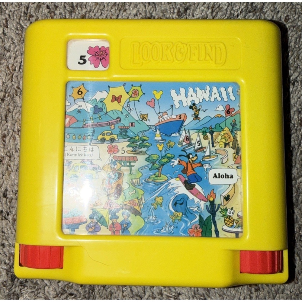 1991 Parker Brothers MICKEY MOUSE‎ Look & Find Scroll Toy